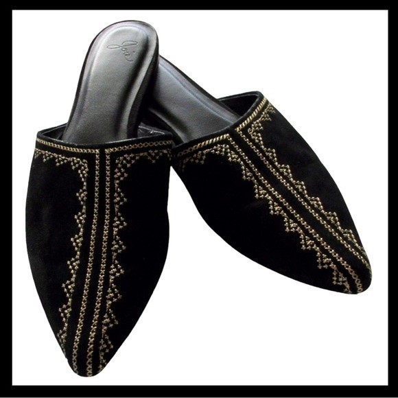 Joie Adia Mules  Embroidered Flats Shoes - Picture 1 of 6